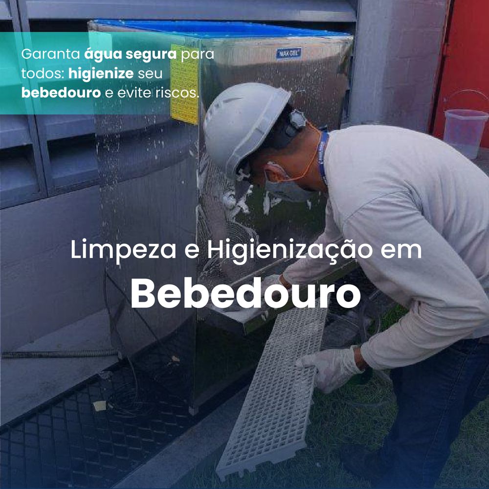 Limpeza e higienização de bebedouros e filtros